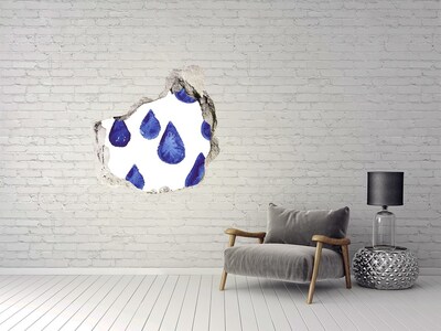 Fototapeta dziura na ścianę Kropelki wody na ścianie