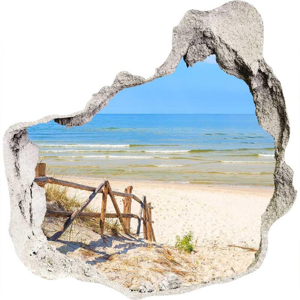 Dziura 3d w ścianie naklejka Wejście na plażę