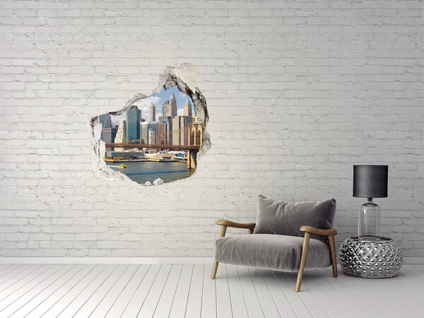 Fototapeta dziura na ścianę 3d Manhattan Nowy Jork