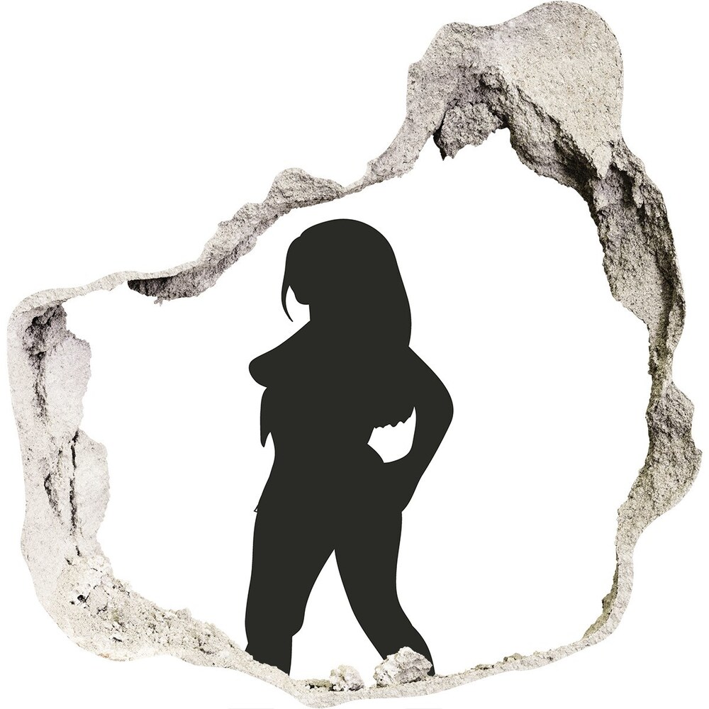 Fotoobraz dziura na ścianę Sylwetka kobiety