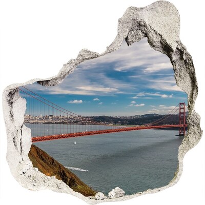 Fototapeta dziura na ścianę 3d Złota Brama w San Francisco