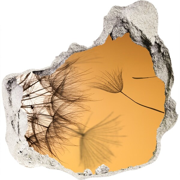 Samoprzylepna naklejka fototapeta Dziura w ścianie z delikatnymi roślinnymi motywami