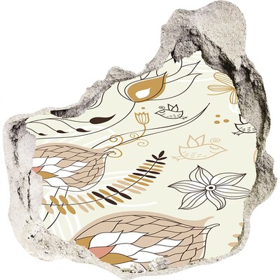 Naklejka 3D dziura samoprzylepna Wiosenne ptaki w ogrodzie