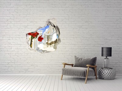 Fototapeta dziura na ścianę 3d Urokliwe uliczki Grecji
