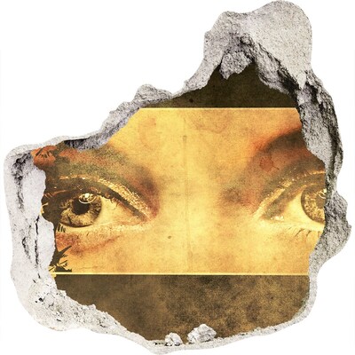 Fototapeta dziura na ścianę Oczy zza ściany