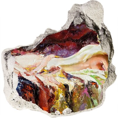 Dziura 3d fototapeta naklejka Malowniczy krajobraz górski