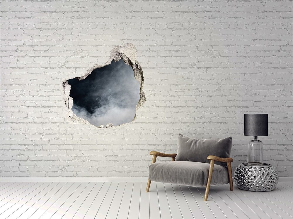 Samoprzylepna dziura na ścianę Biały dym