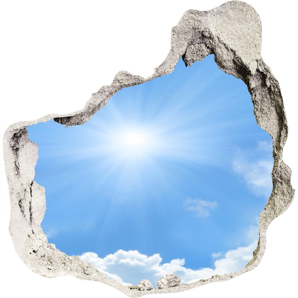 Samoprzylepna dziura na ścianę Chmury na niebie