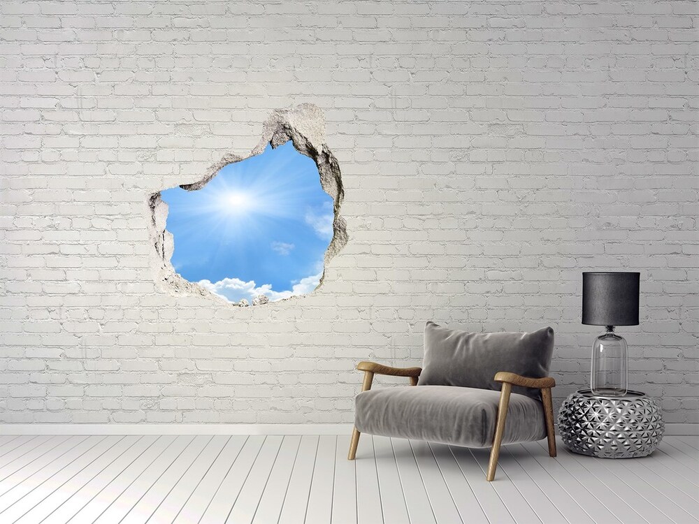 Samoprzylepna dziura na ścianę Chmury na niebie