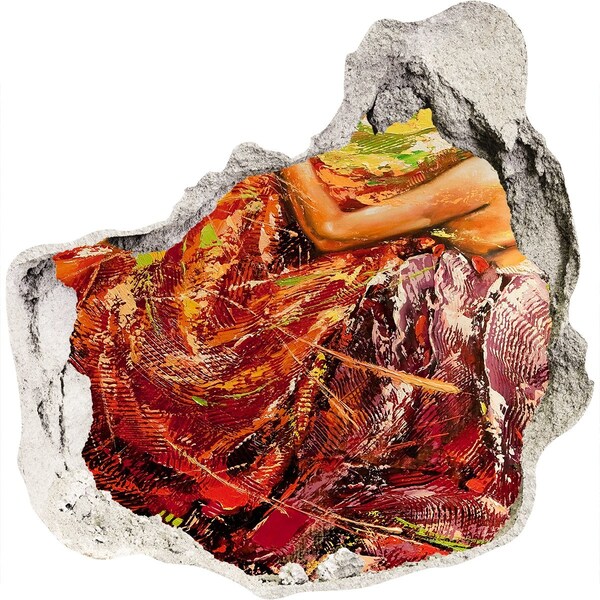 Dziura 3d fototapeta naklejka Zatopiony świat kolorów