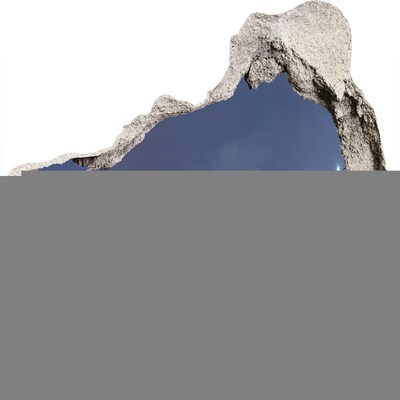 Fototapeta dziura na ścianę 3d Otwór w ścianie z niebem