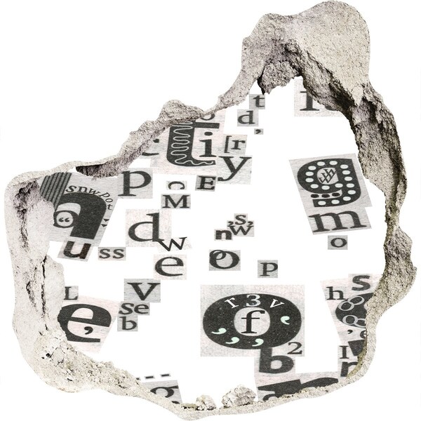 Fototapeta dziura na ścianę Literacka dziura w ścianie