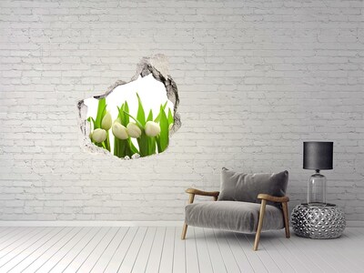 Samoprzylepna naklejka na ścianę Białe tulipany