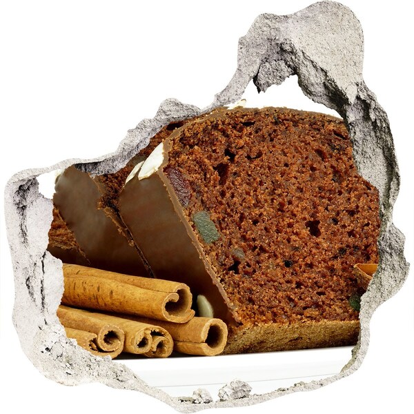 Naklejka 3D dziura Czekoladowe ciasto z przyprawami