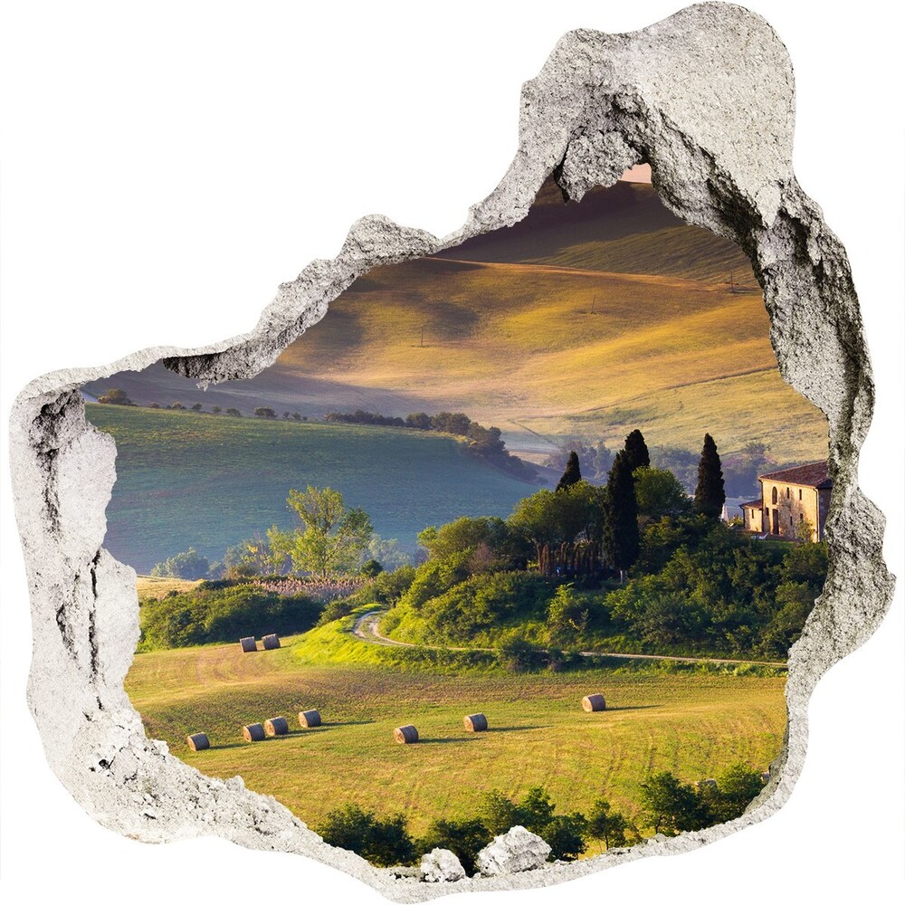Dziura 3d w ścianie naklejka Toskania Włochy