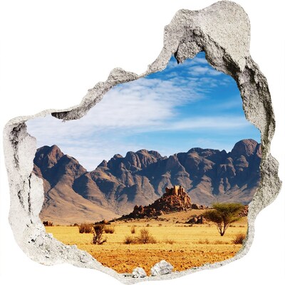 Dziura 3d w ścianie naklejka Skały w Namibii