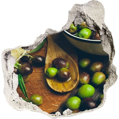 Naklejka 3D dziura okleina Oliwki w kuchni