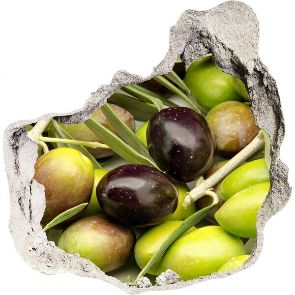 Naklejka 3D dziura okleina Oliwki w betonie