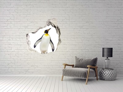 Dziura 3d fototapeta na ścianę naklejka Pingwin
