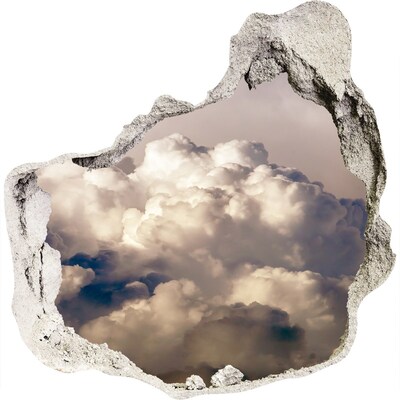Fototapeta dziura na ścianę Chmury za ścianą