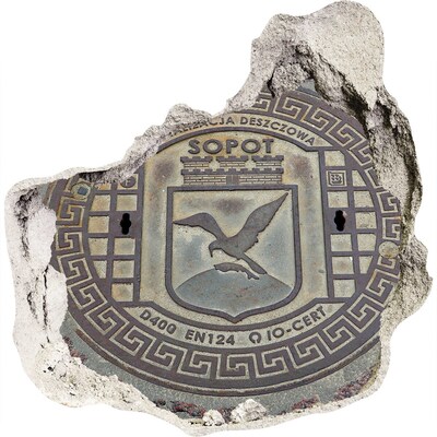 Fototapeta dziura na ścianę Sopot – Miejska Pokrywa Kanalizacyjna