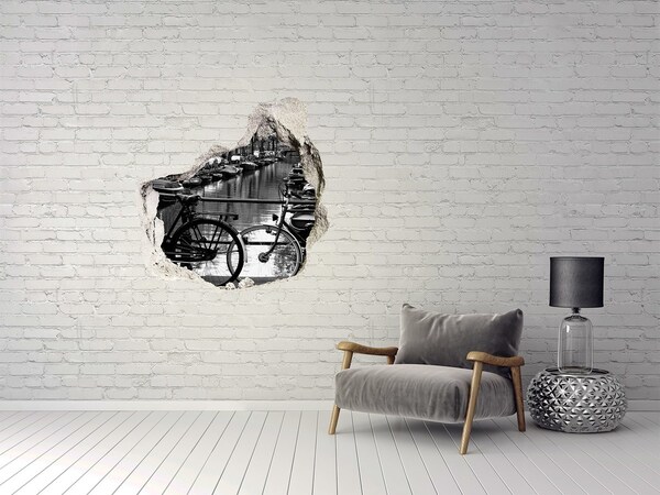 naklejka fototapeta 3D widok Kanał z rowerami