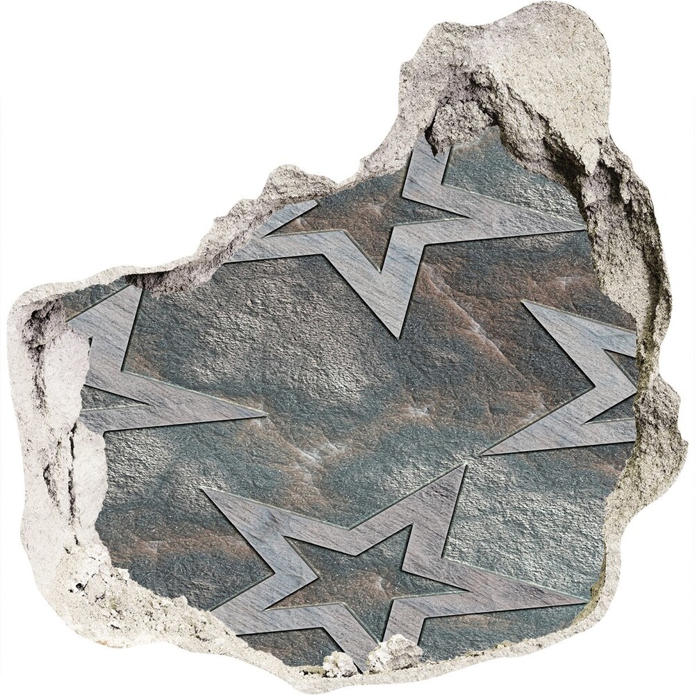 Dziura 3d fototapeta naklejka Kamienne gwiazdy