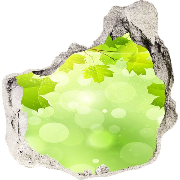 Samoprzylepna dziura na ścianę Zielona oaza wśród liści