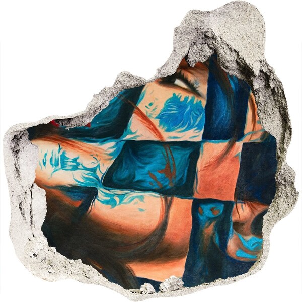 Fototapeta dziura na ścianę Zatopione w kolorze ciało