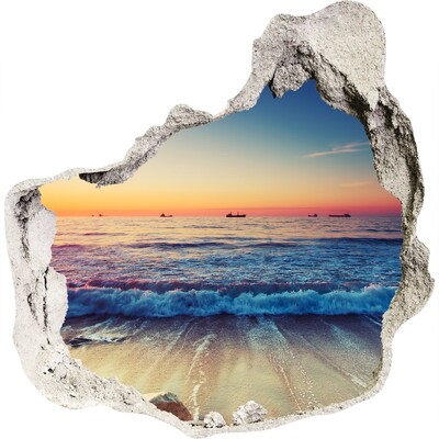naklejka fototapeta 3D Wschód słońca morze