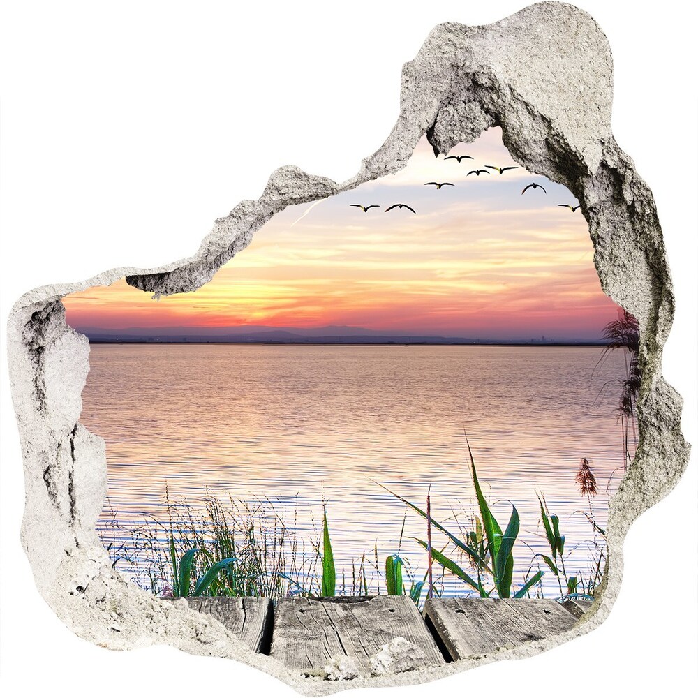 naklejka fototapeta 3D widok Jezioro zachód