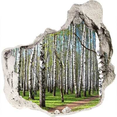 naklejka fototapeta 3D widok Brzozowy las