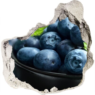 Naklejka 3D dziura okleina beton Jagody w dziurze w ścianie