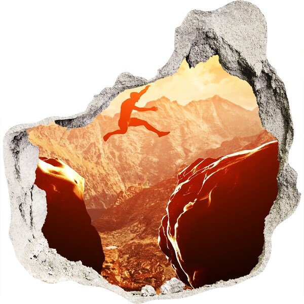 Samoprzylepna dziura na ścianę Skok w przepaść