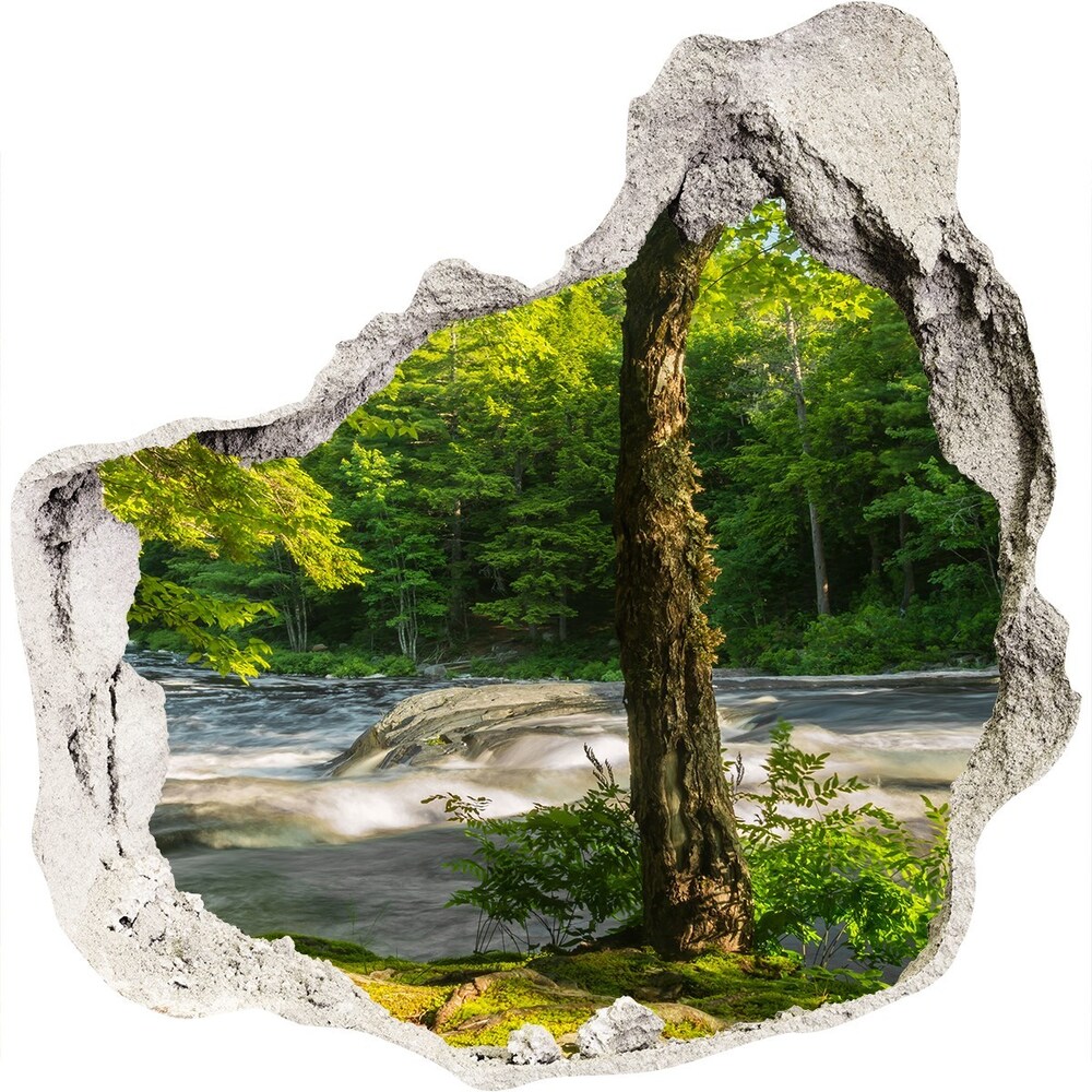 naklejka fototapeta 3D widok Rzeka w lesie