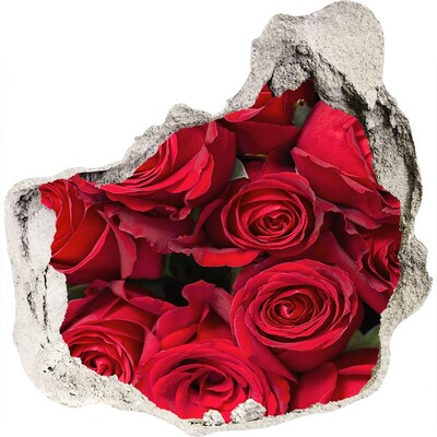 Samoprzylepna dziura naklejka Czerwone róże