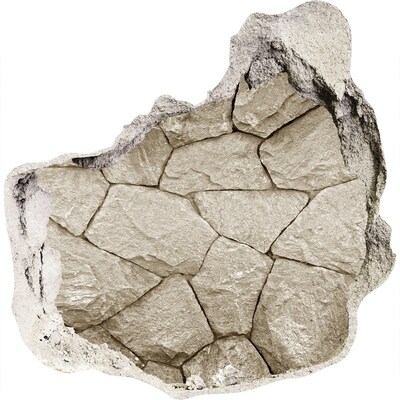 Fotoobraz dziura na ścianę Złamana ściana z kamieniami