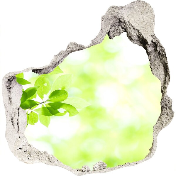 Samoprzylepna dziura naklejka beton Zielony raj za ścianą