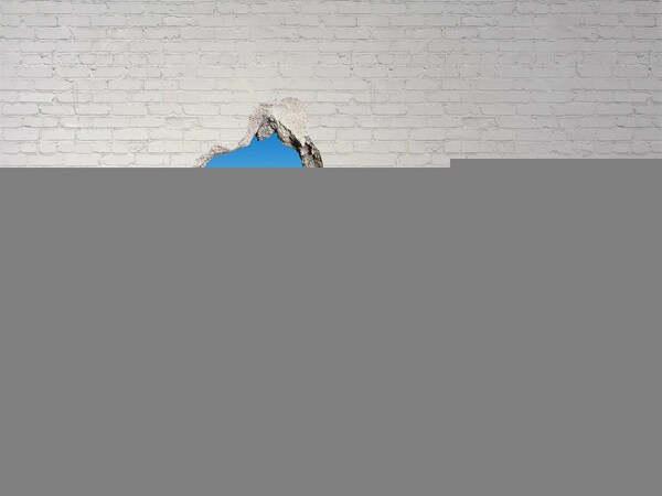 Samoprzylepna dziura na ścianę naklejka Zielona łąka pod błękitnym niebem