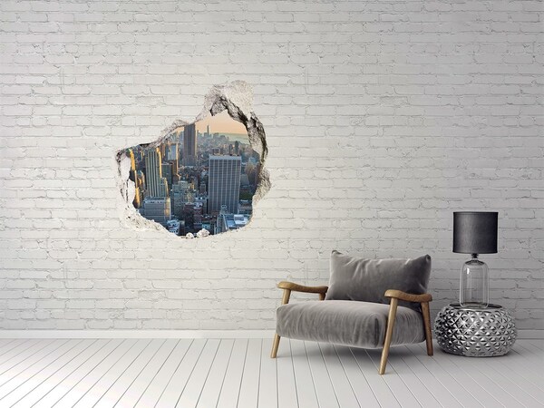 Fototapeta dziura na ścianę 3d Manhattan Nowy Jork