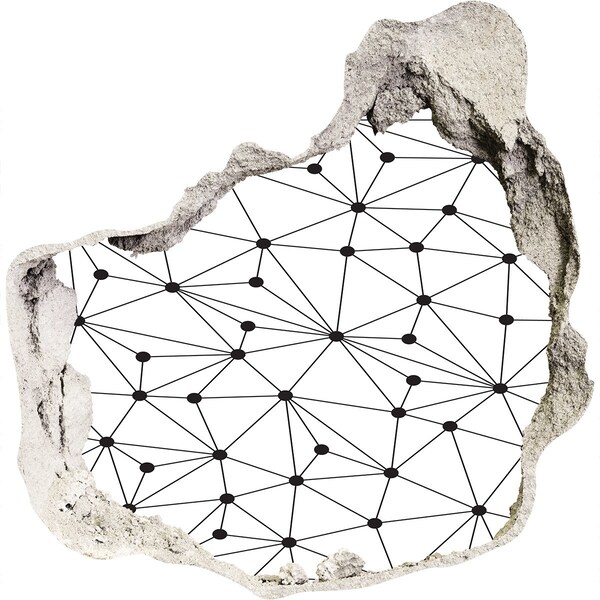 Fotoobraz dziura na ścianę Sieć połączeń w murze