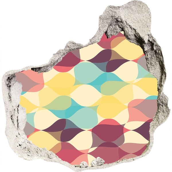 Fotoobraz dziura na ścianę Kolorowe fale na ścianie