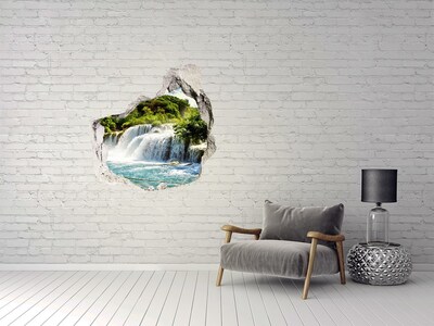 naklejka fototapeta 3D widok Wodospad wśród zieleni