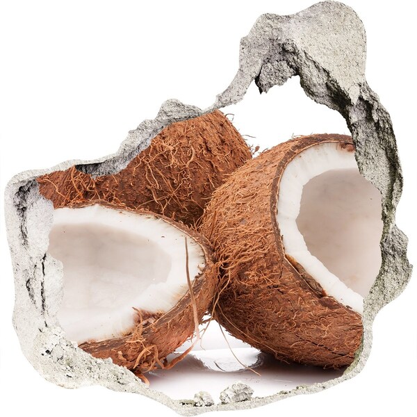 Naklejka 3D dziura na ścianę Kokosowe skarby