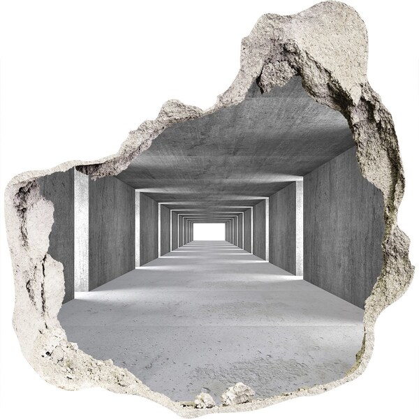 Dziura 3d fototapeta naklejka Betonowy tunel