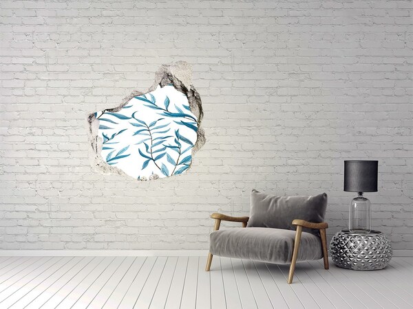 Naklejka 3D dziura na ścianę samoprzylepna Zielona oaza w betonie