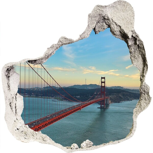 Fototapeta dziura na ścianę 3d Most San Francisco