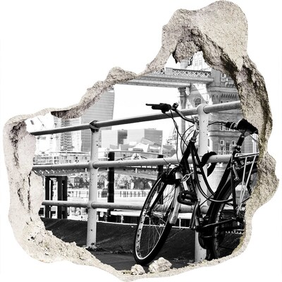 Fototapeta dziura na ścianę 3d Rower w Londynie