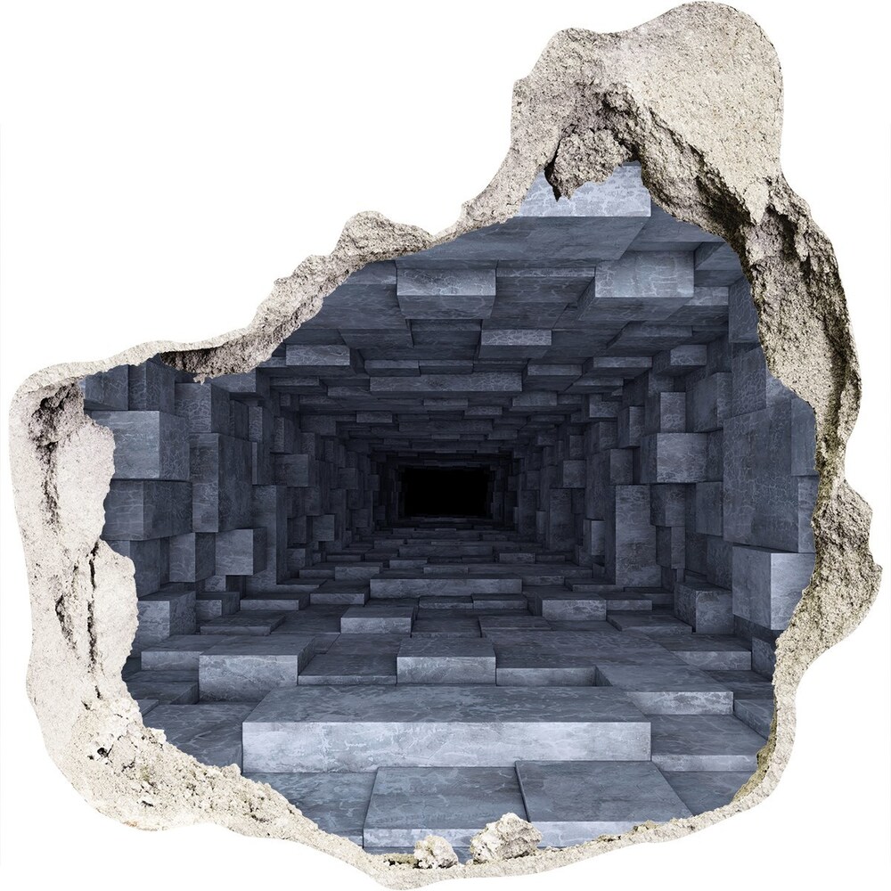 Dziura 3d fototapeta naklejka Tunel