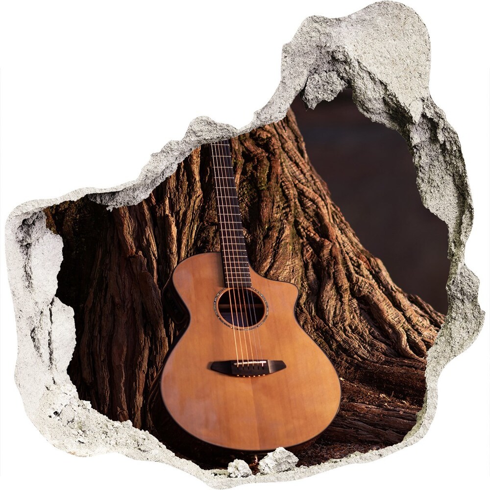 Fotoobraz dziura na ścianę Gitara akustyczna